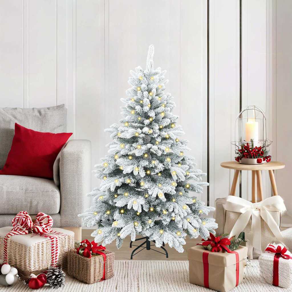 Kunstkerstboom met 150 LED met standaard Wit 120 cm PE en PVC