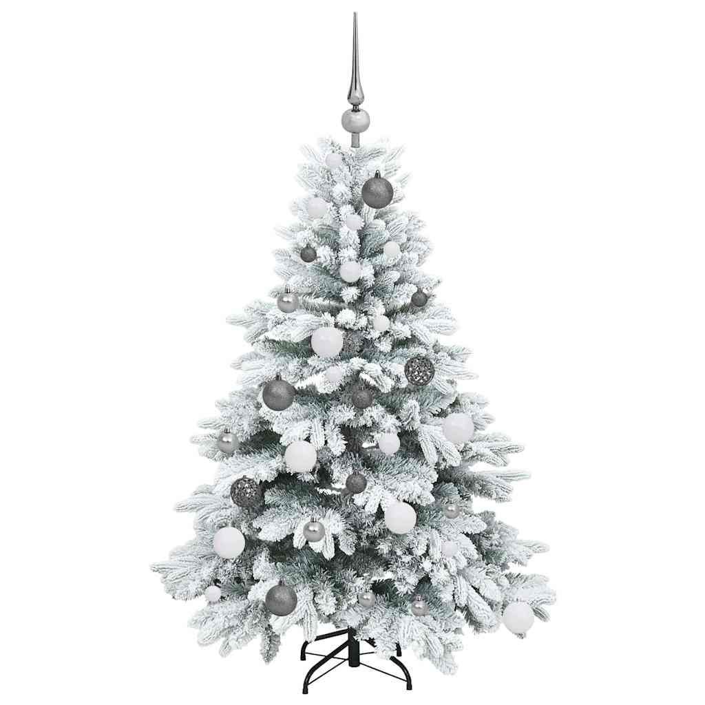 Kunstkerstboom met 150 LED met standaard Wit 120 cm PE en PVC – afbeelding 4