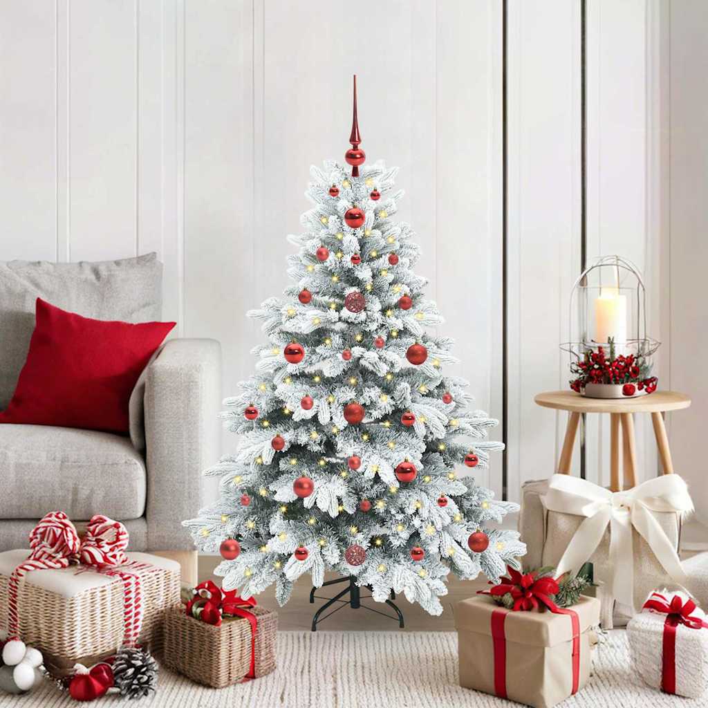 Kunstkerstboom met 150 LED met standaard Wit 120 cm PE en PVC