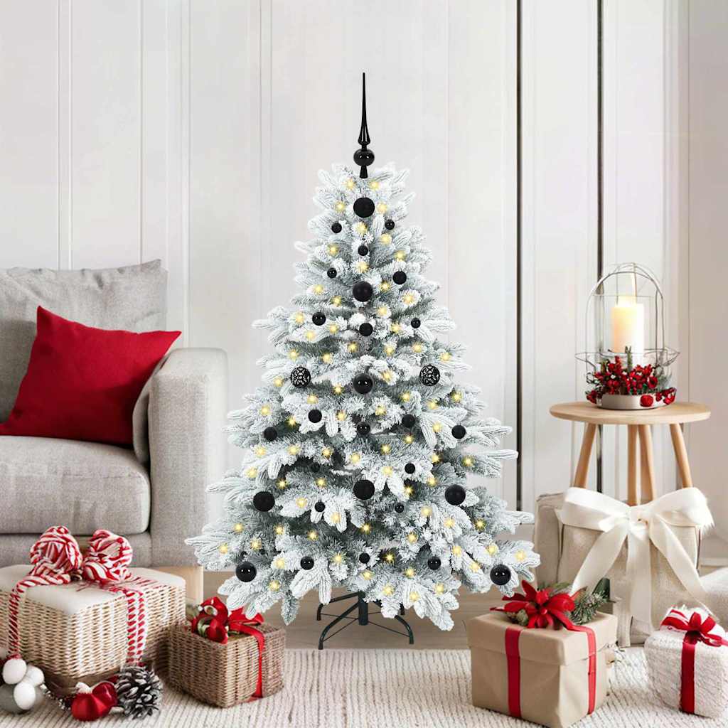 Kunstkerstboom met 150 LED met standaard Wit 120 cm PE en PVC