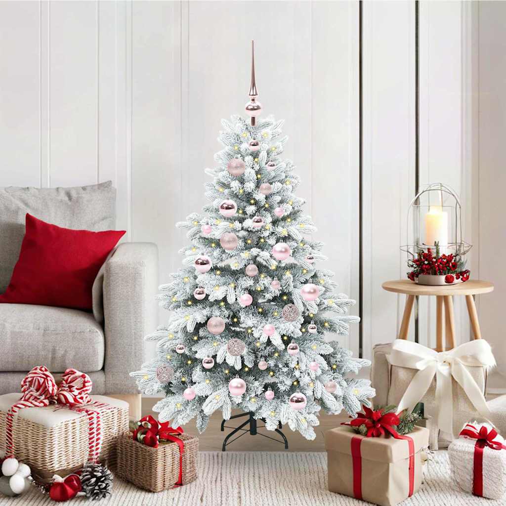 Kunstkerstboom met 150 LED met standaard Wit 120 cm PE en PVC