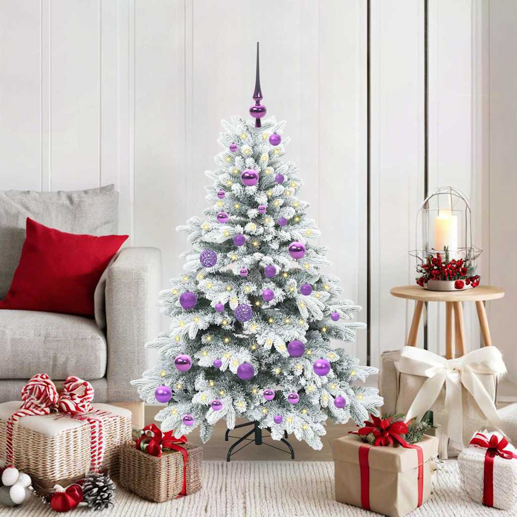 Kunstkerstboom met 150 LED met standaard Wit 120 cm PE en PVC