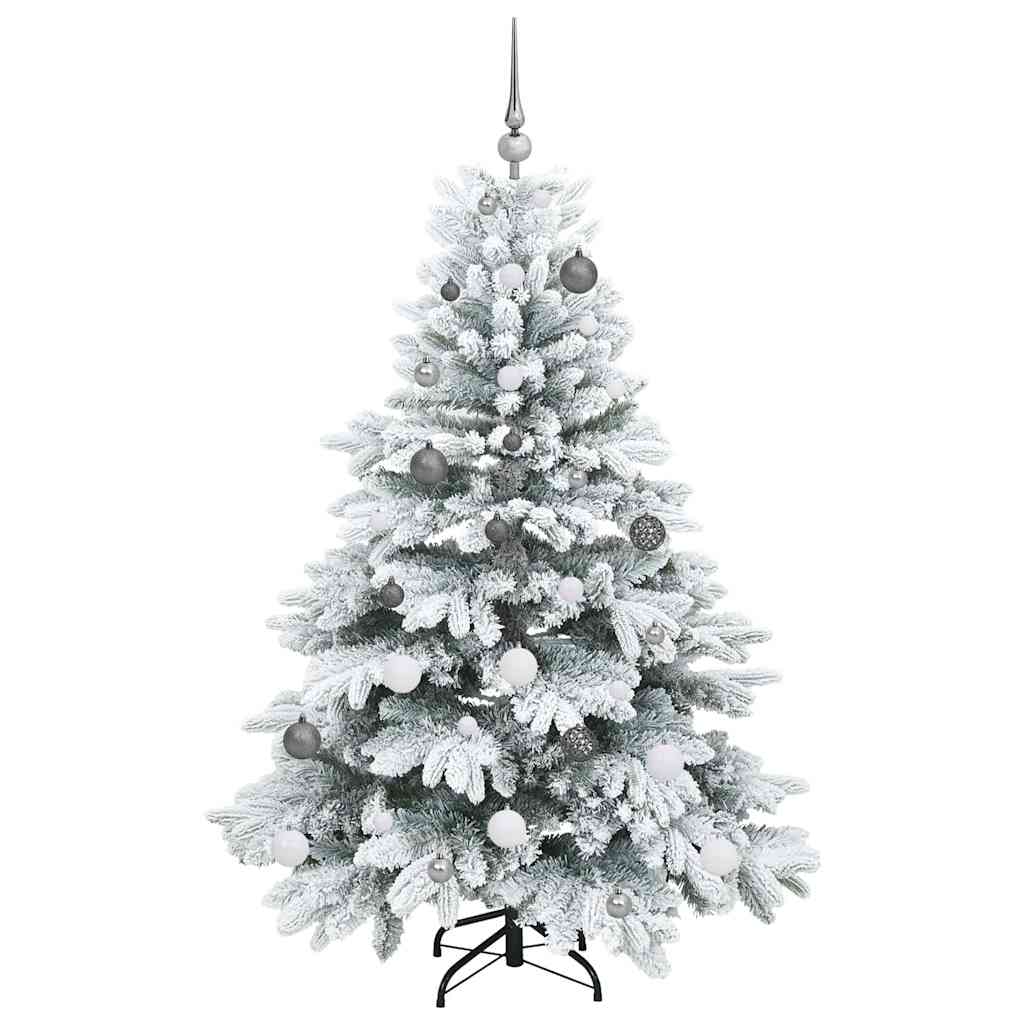 Kunstkerstboom met 150 LED met standaard Wit 150 cm PE en PVC – afbeelding 4