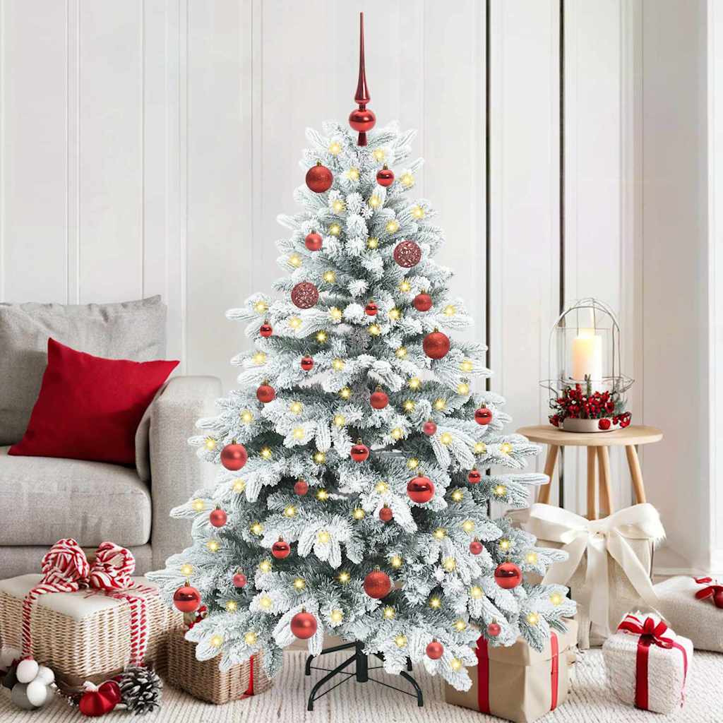 Kunstkerstboom met 150 LED met standaard Wit 150 cm PE en PVC