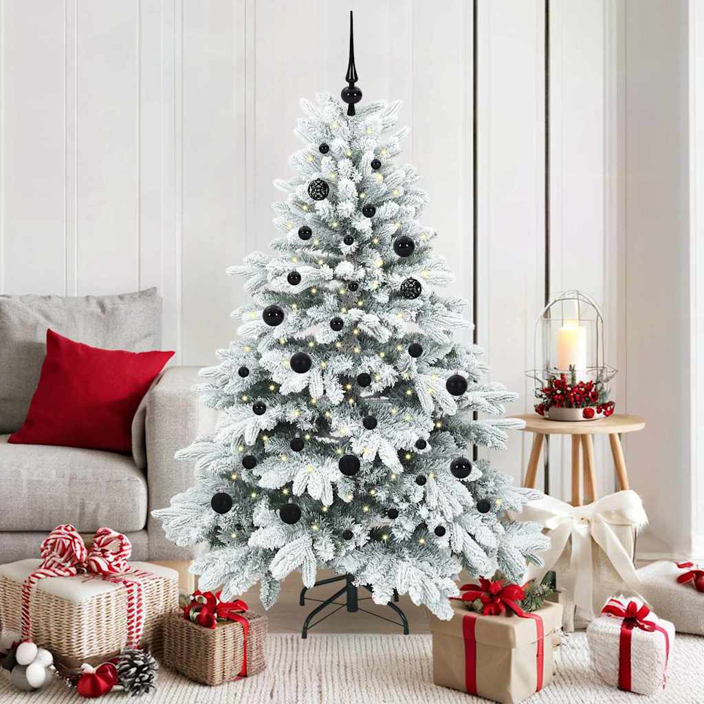 Kunstkerstboom met 150 LED met standaard Wit 150 cm PE en PVC