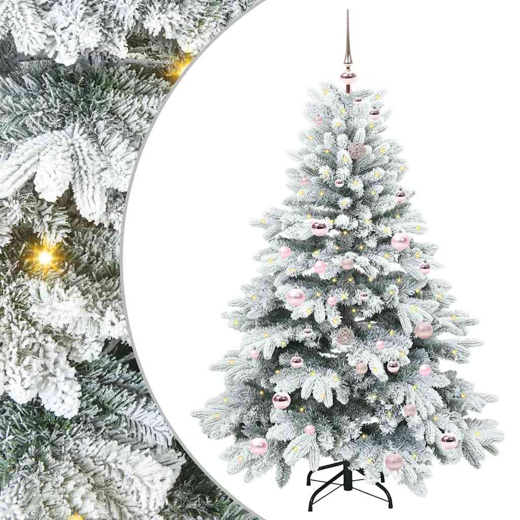 Kunstkerstboom met 150 LED met standaard Wit 150 cm PE en PVC