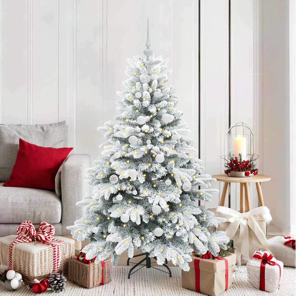 Kunstkerstboom met 150 LED met standaard Wit 150 cm PE en PVC