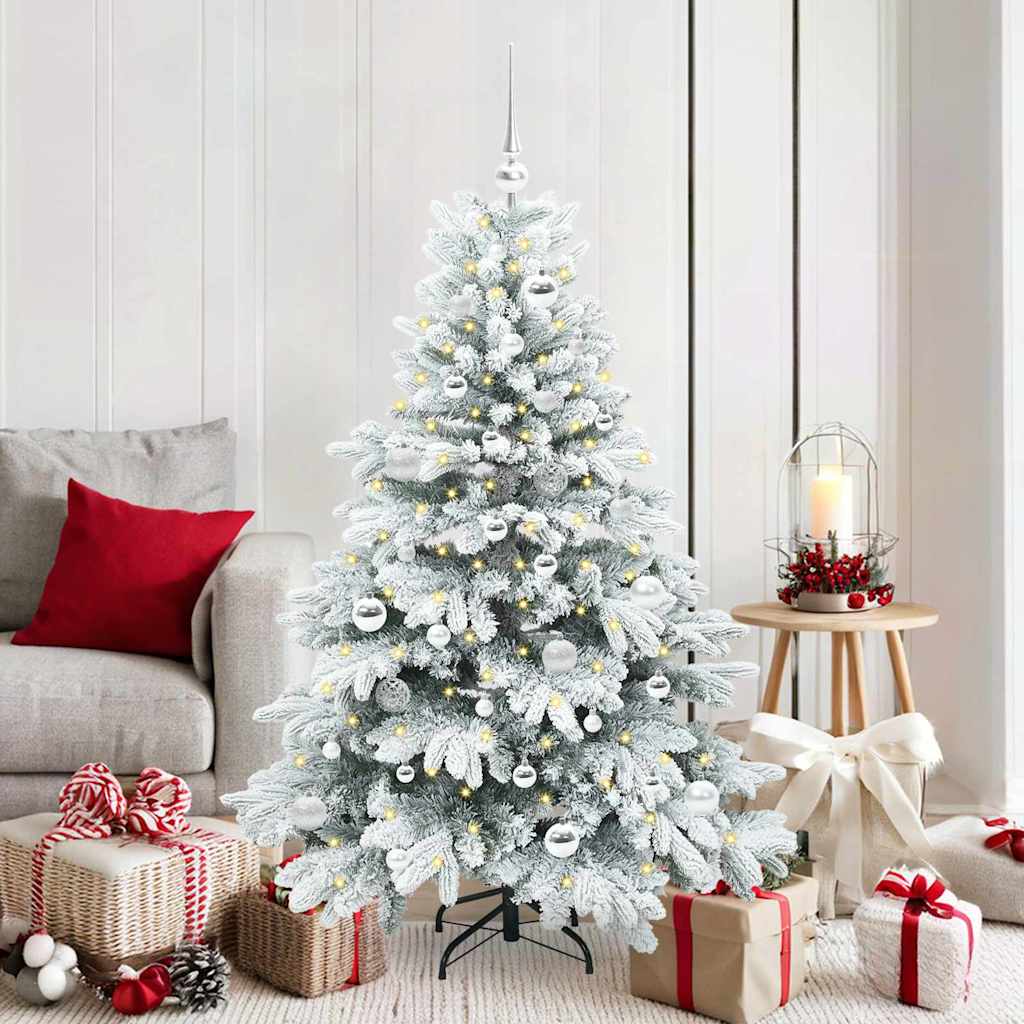 Kunstkerstboom met 150 LED met standaard Wit 150 cm PE en PVC