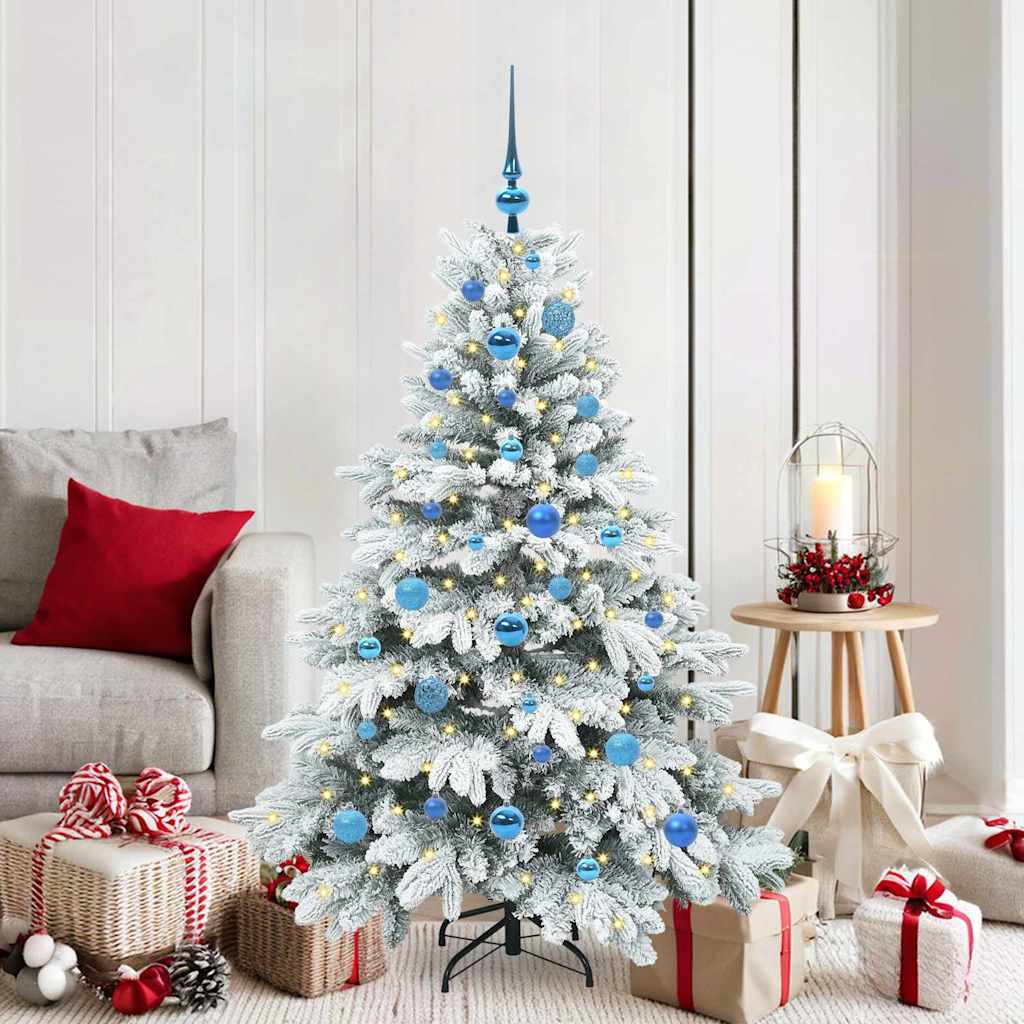 Kunstkerstboom met 150 LED met standaard Wit 150 cm PE en PVC