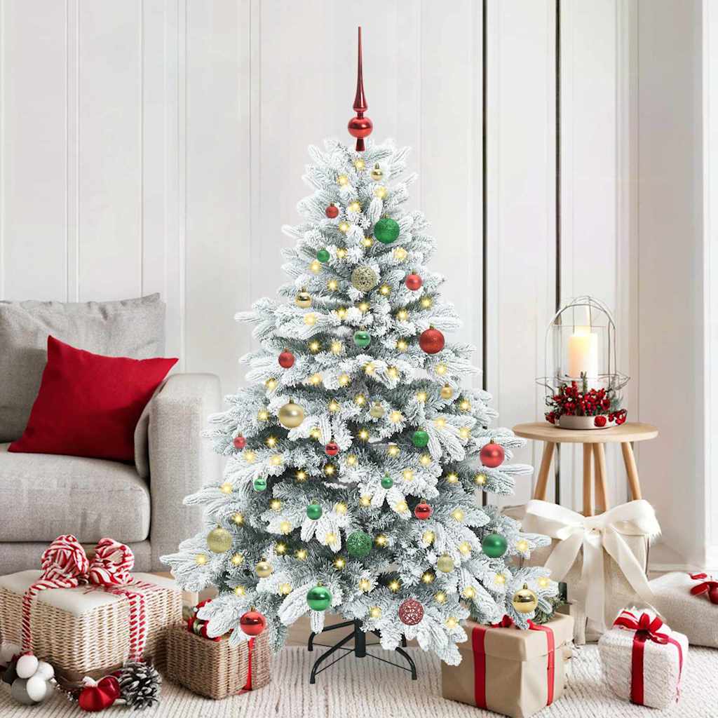 Kunstkerstboom met 150 LED met standaard Wit 150 cm PE en PVC