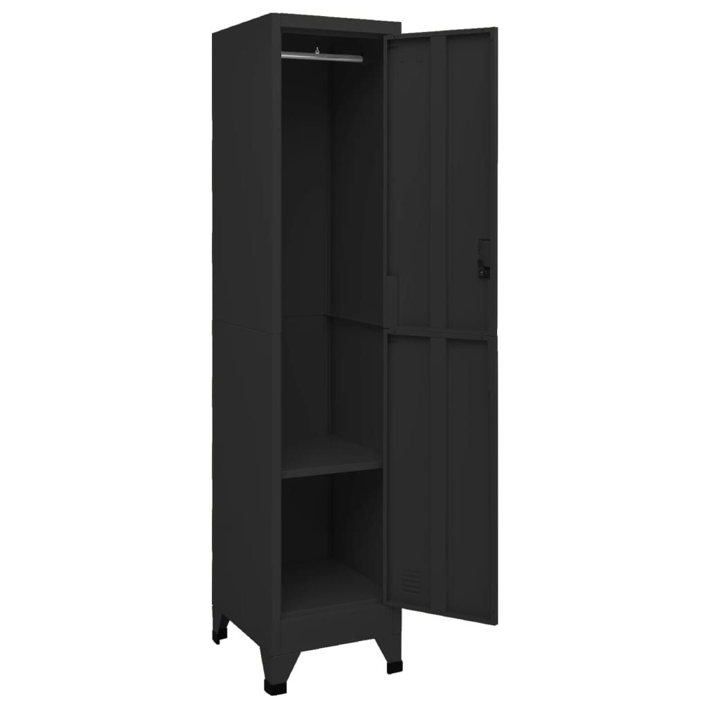 Lockerkast 38x45x180 cm staal zwart – afbeelding 5