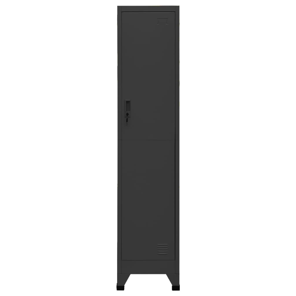 Lockerkast 38x45x180 cm staal antracietkleurig – afbeelding 3