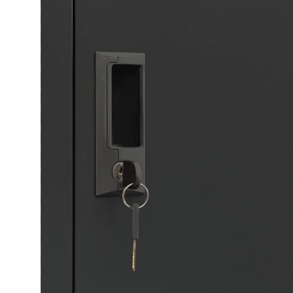 Lockerkast 38x45x180 cm staal antracietkleurig – afbeelding 7