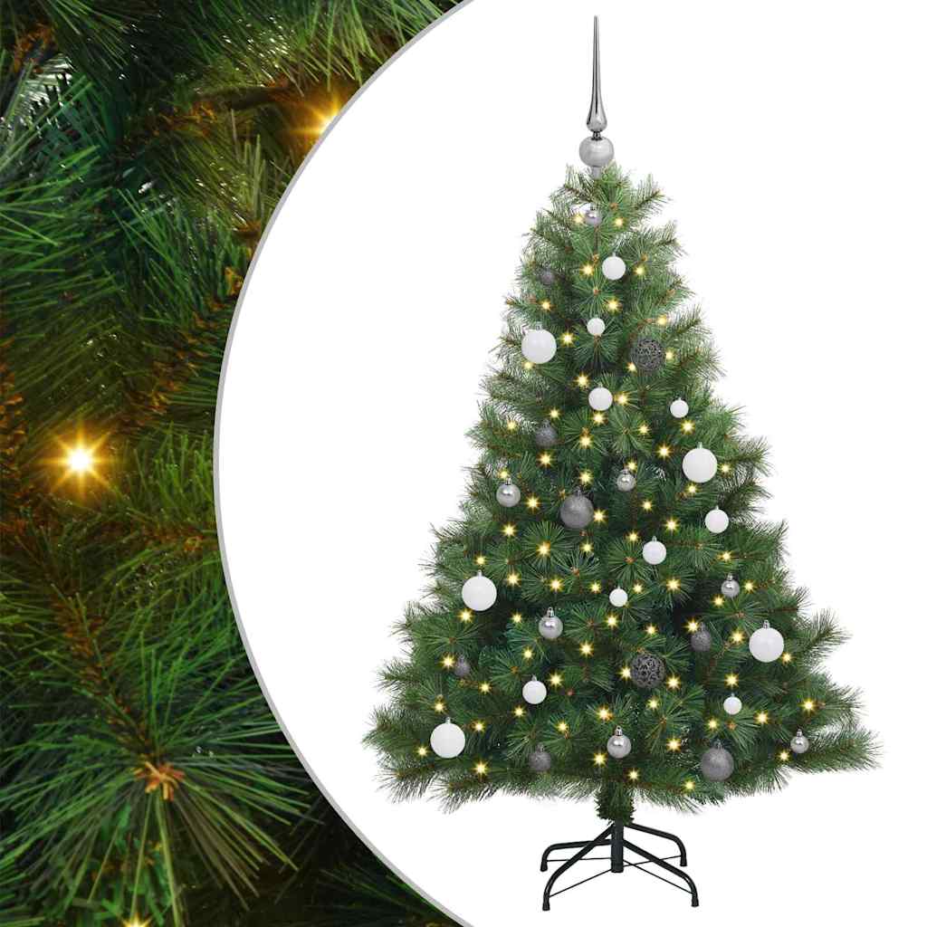 Kunstkerstboom met 150 LED met standaard Groen 150 cm PE en PVC – afbeelding 2