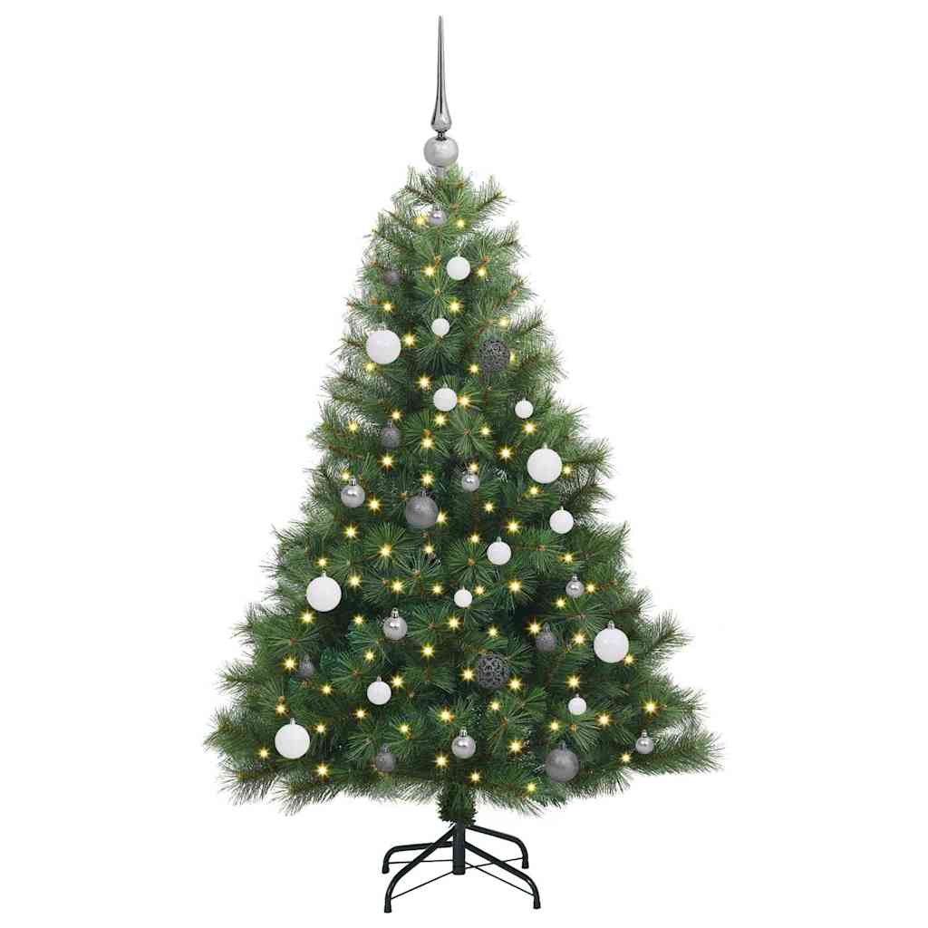 Kunstkerstboom met 150 LED met standaard Groen 150 cm PE en PVC – afbeelding 3