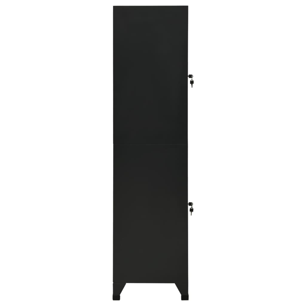 Lockerkast 38x45x180 cm staal zwart – afbeelding 4
