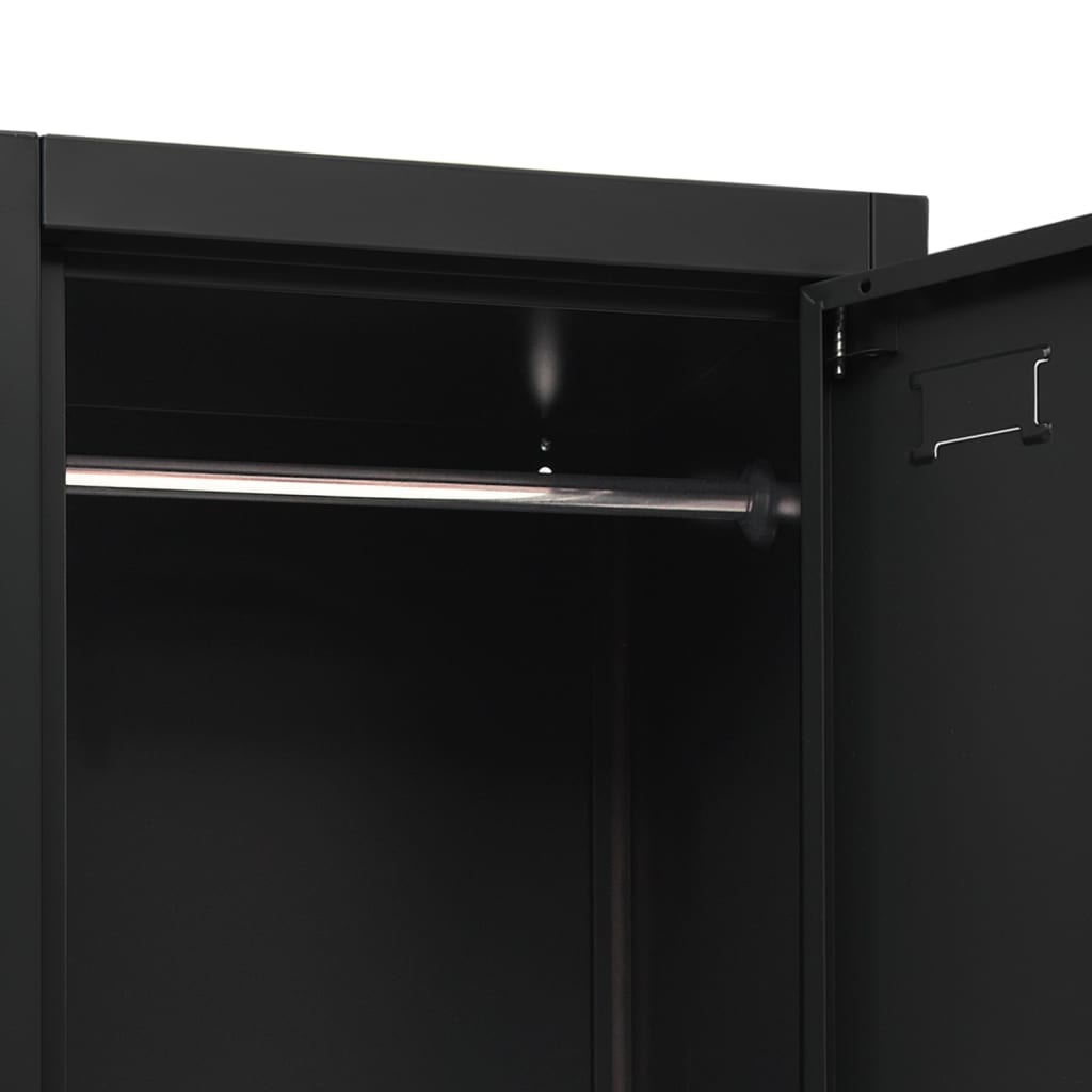 Lockerkast 38x45x180 cm staal zwart – afbeelding 6