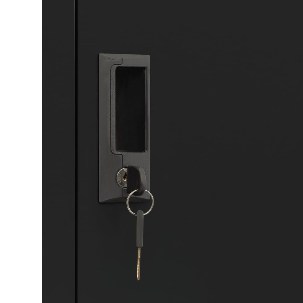 Lockerkast 38x45x180 cm staal zwart – afbeelding 7