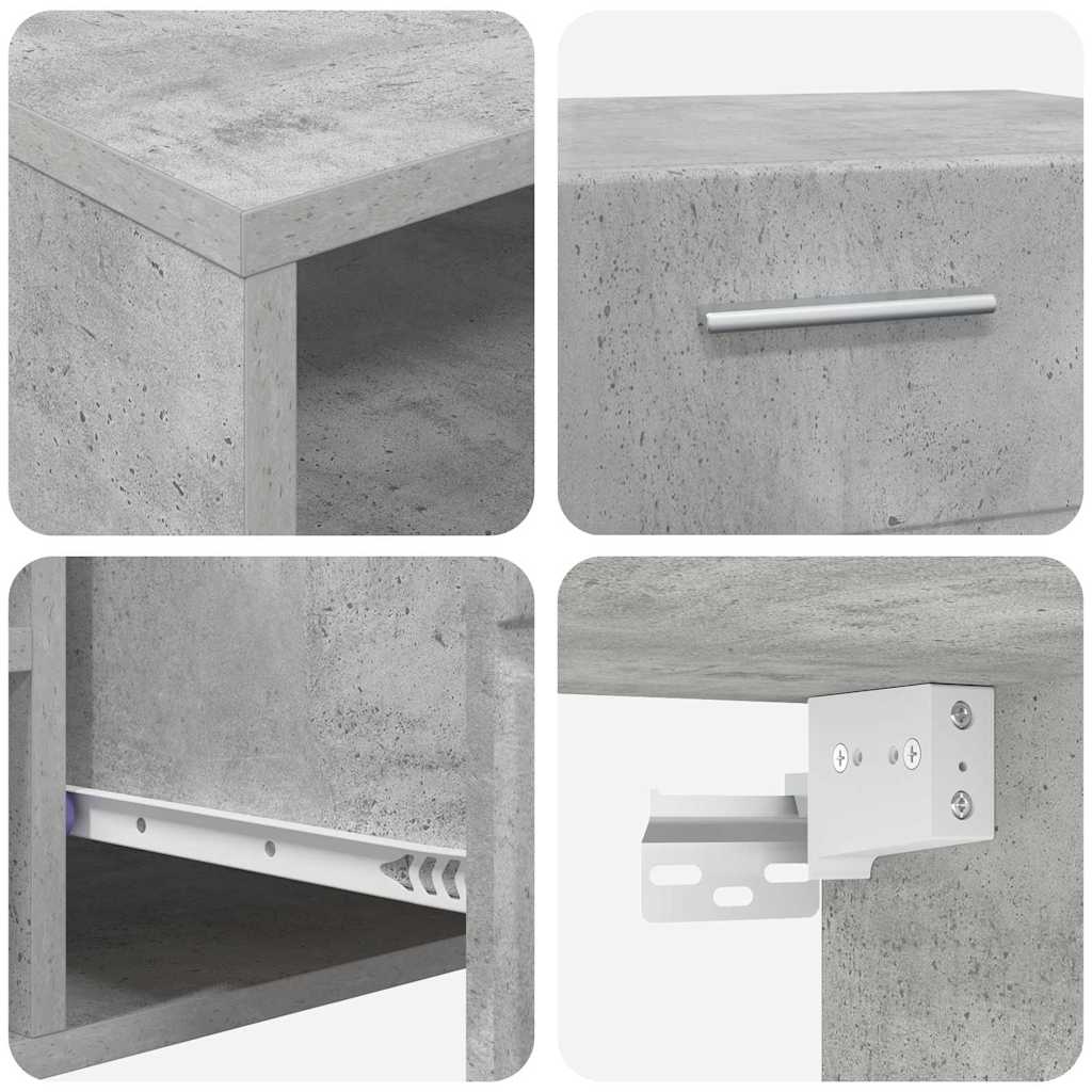 Tv-meubelset met lade FLORIN 3 pcs Beton Grijs Bewerkt hout – afbeelding 11