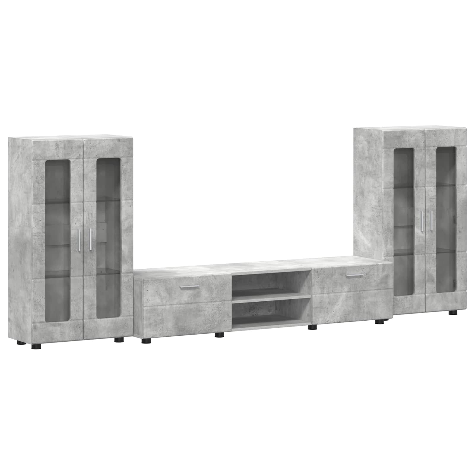 Tv-meubelset met lade FLORIN 3 pcs Beton Grijs Bewerkt hout – afbeelding 2