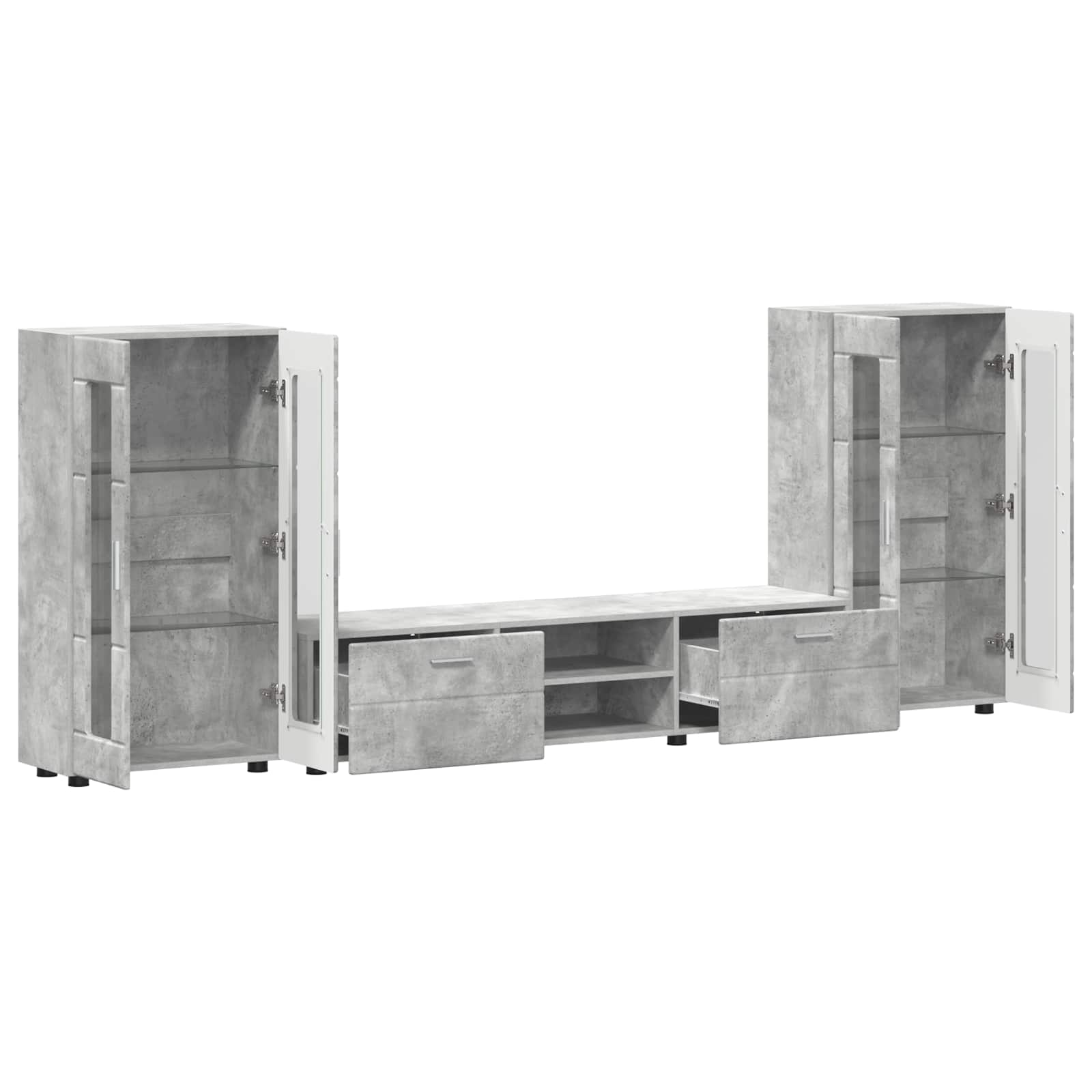 Tv-meubelset met lade FLORIN 3 pcs Beton Grijs Bewerkt hout – afbeelding 8