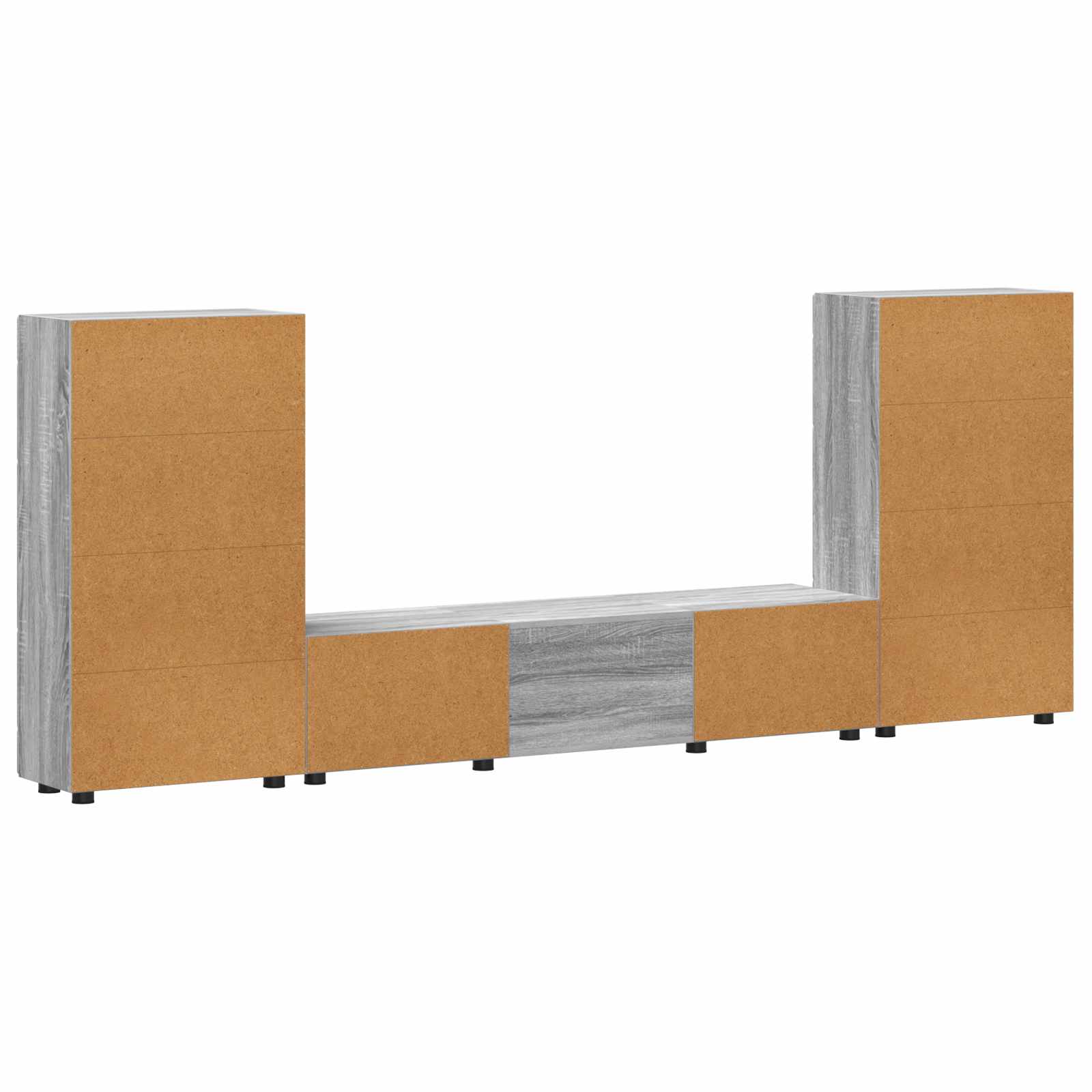 Tv-meubelset met lade FLORIN 3 pcs Grijs Sonoma Bewerkt hout – afbeelding 10