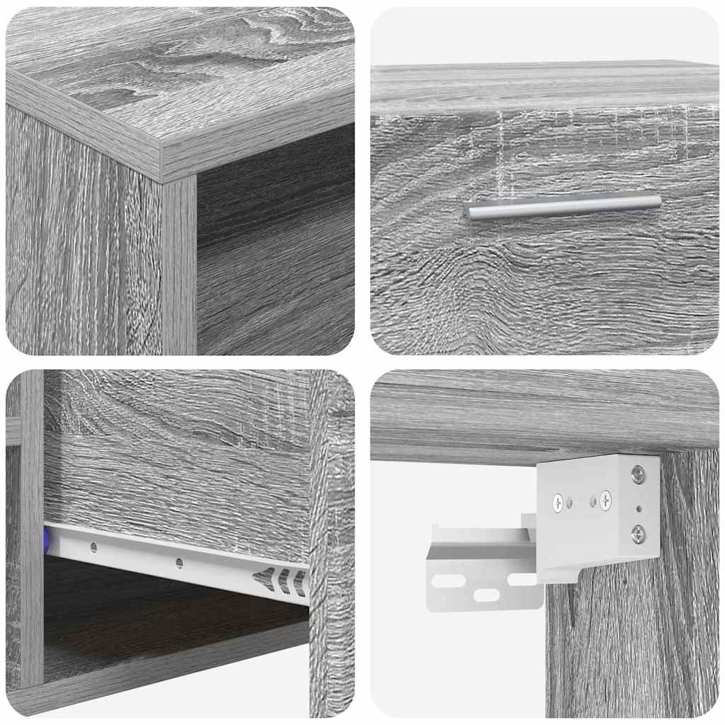 Tv-meubelset met lade FLORIN 3 pcs Grijs Sonoma Bewerkt hout – afbeelding 11