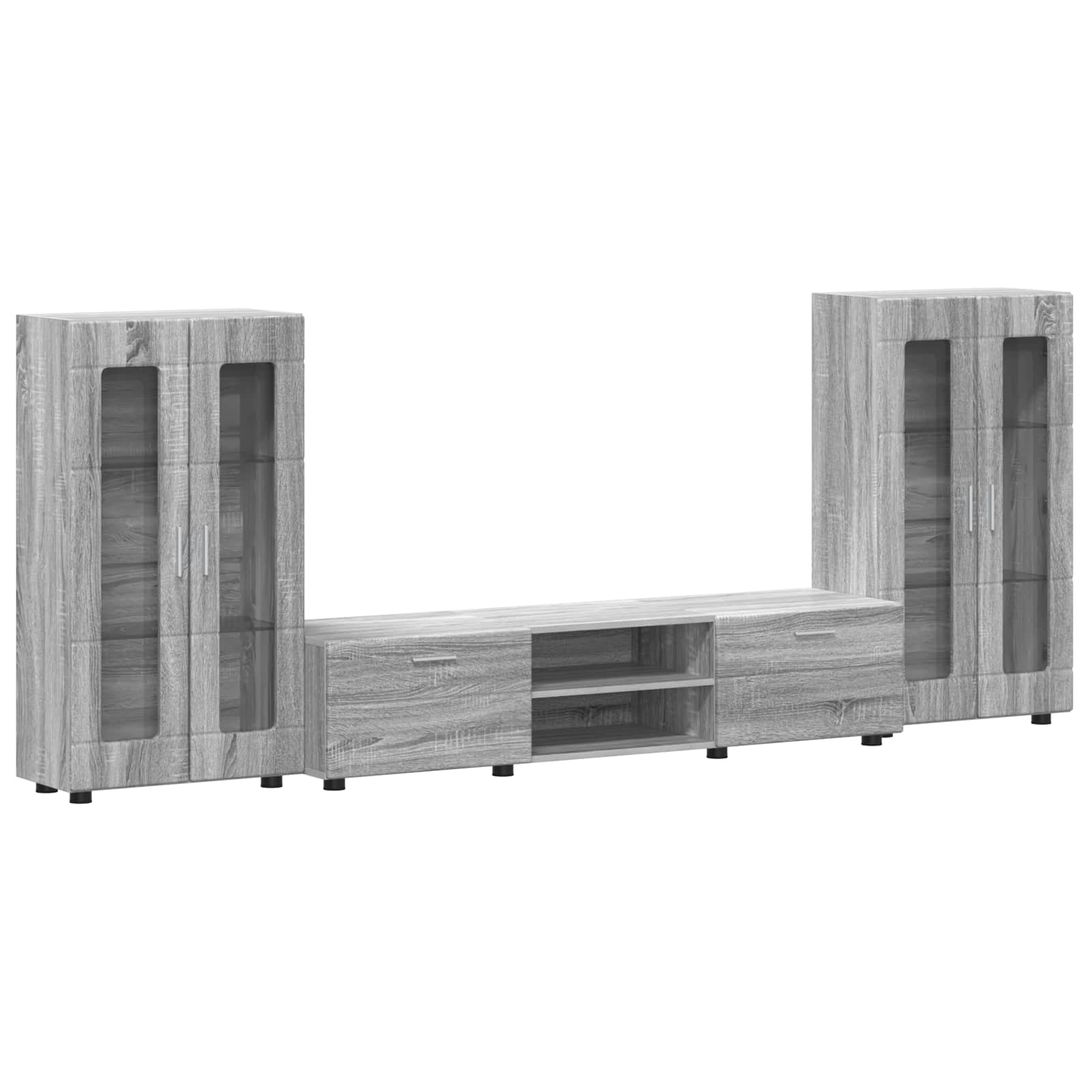 Tv-meubelset met lade FLORIN 3 pcs Grijs Sonoma Bewerkt hout – afbeelding 2