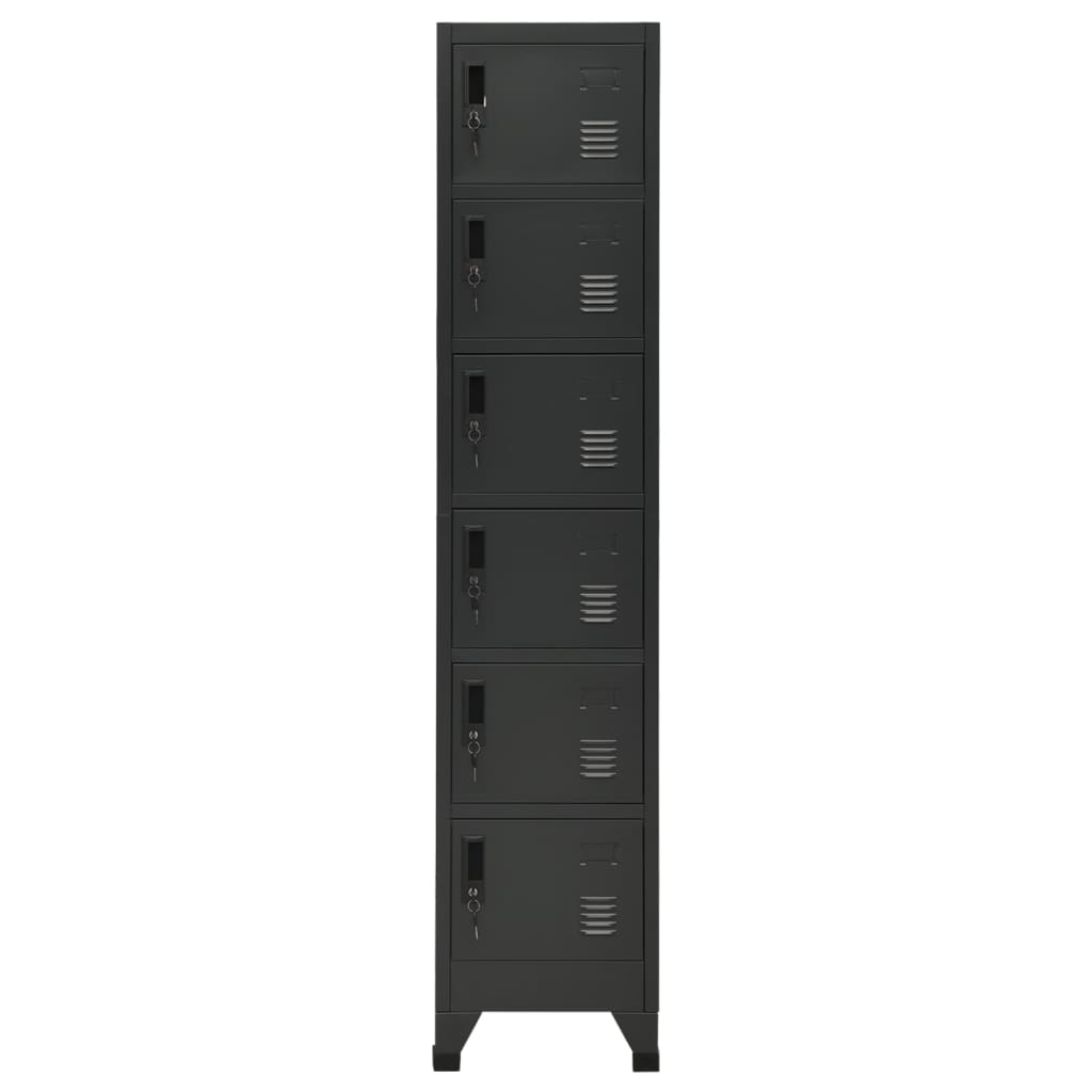 Lockerkast 38x40x180 cm staal antracietkleurig – afbeelding 2