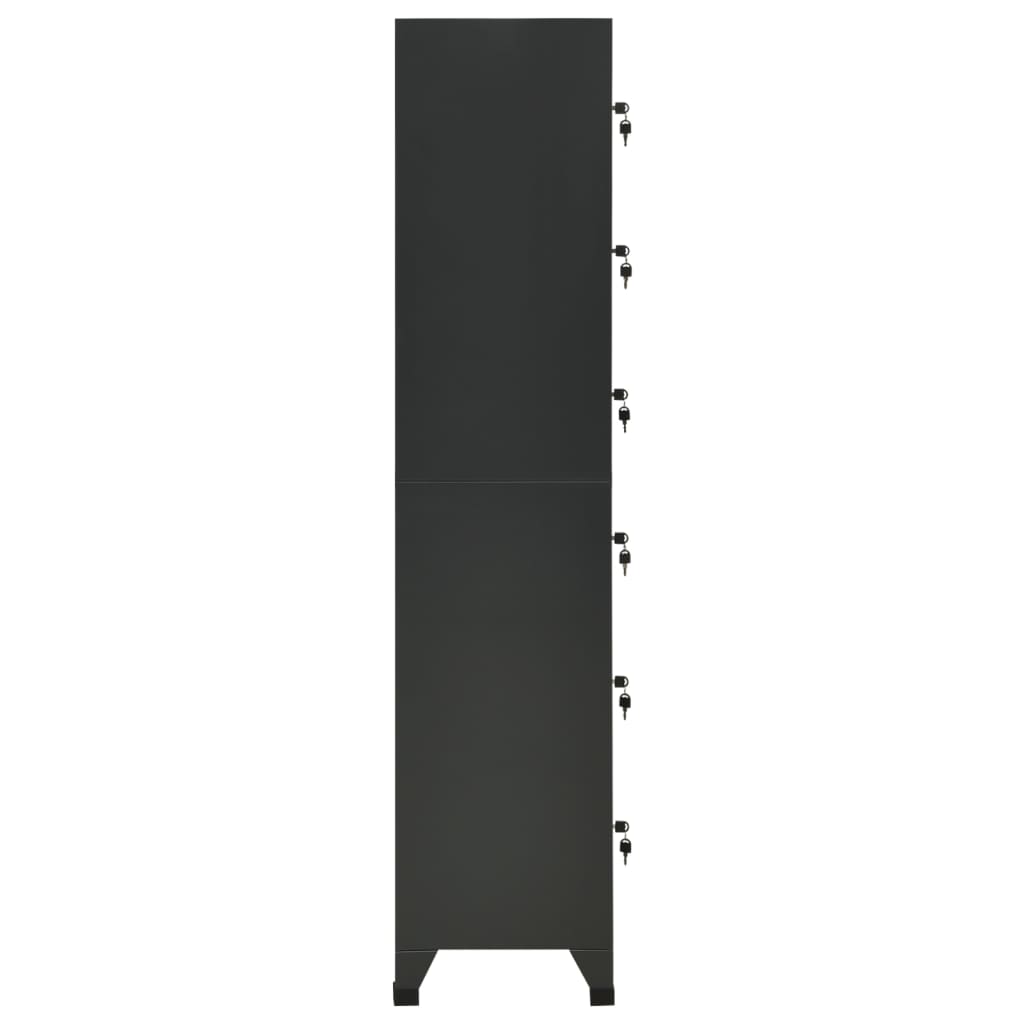 Lockerkast 38x40x180 cm staal antracietkleurig – afbeelding 3