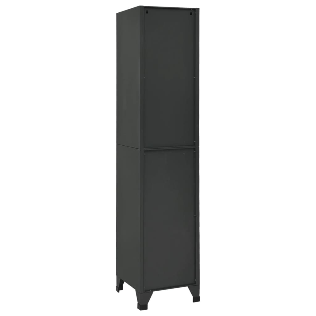 Lockerkast 38x40x180 cm staal antracietkleurig – afbeelding 4