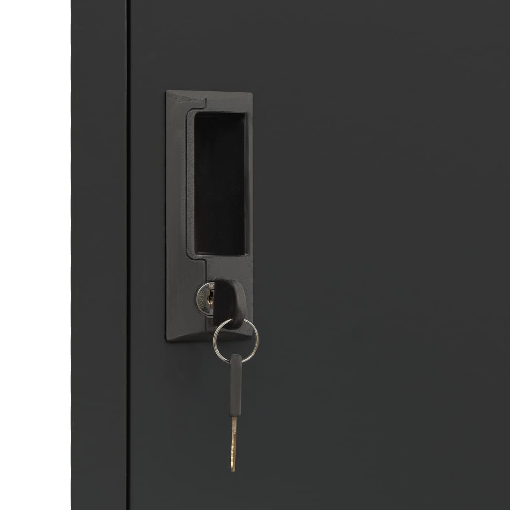 Lockerkast 38x40x180 cm staal antracietkleurig – afbeelding 7