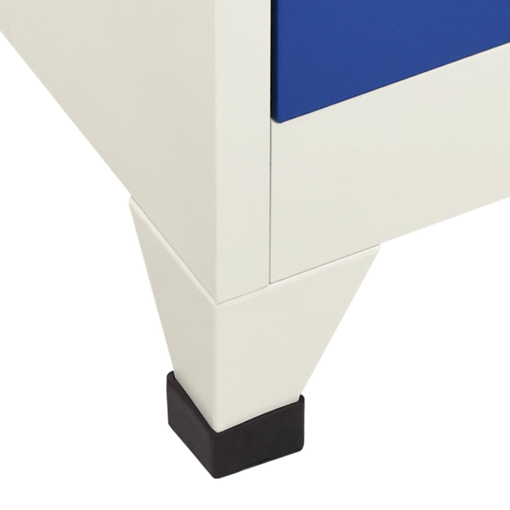 Lockerkast 90x45x180 cm staal grijs en blauw – afbeelding 6
