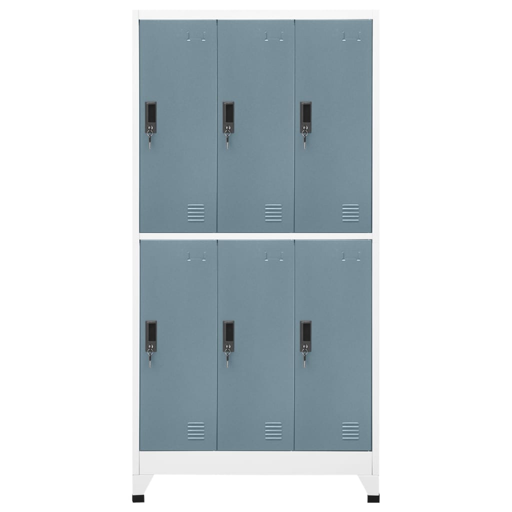 Lockerkast 90x45x180 cm staal lichtgrijs en donkergrijs – afbeelding 2