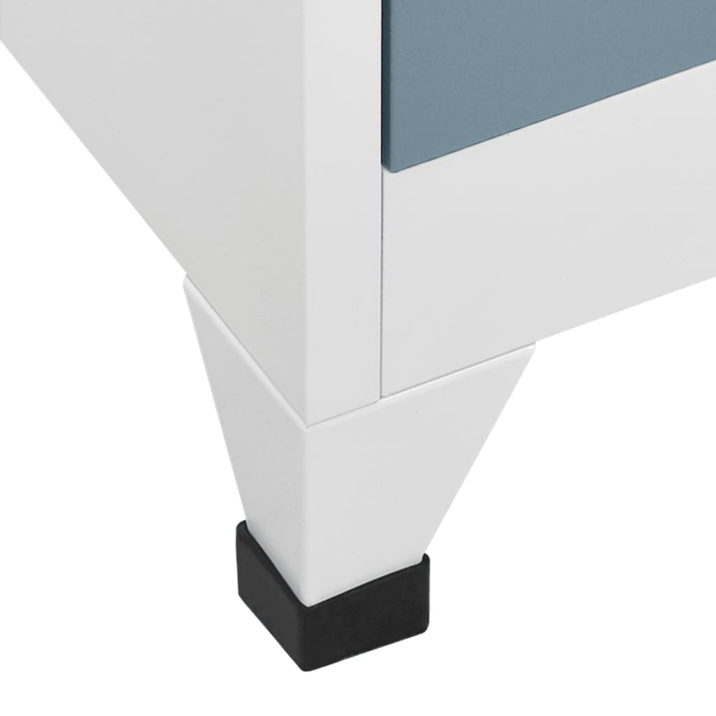Lockerkast 90x45x180 cm staal lichtgrijs en donkergrijs – afbeelding 7