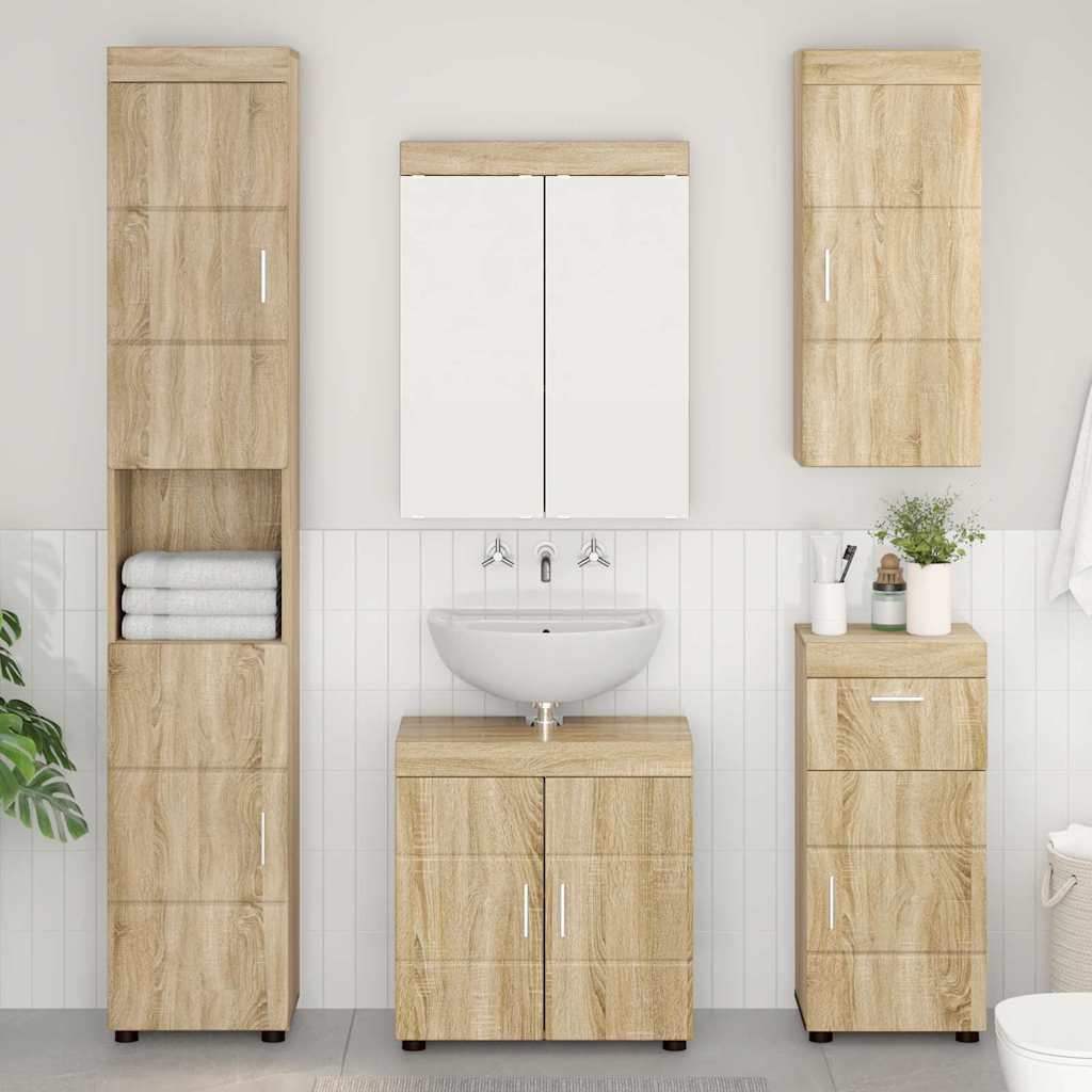 Badkamermeubelset TULUM 5 pcs Sonoma Eiken 60 x 34 x 63 cm