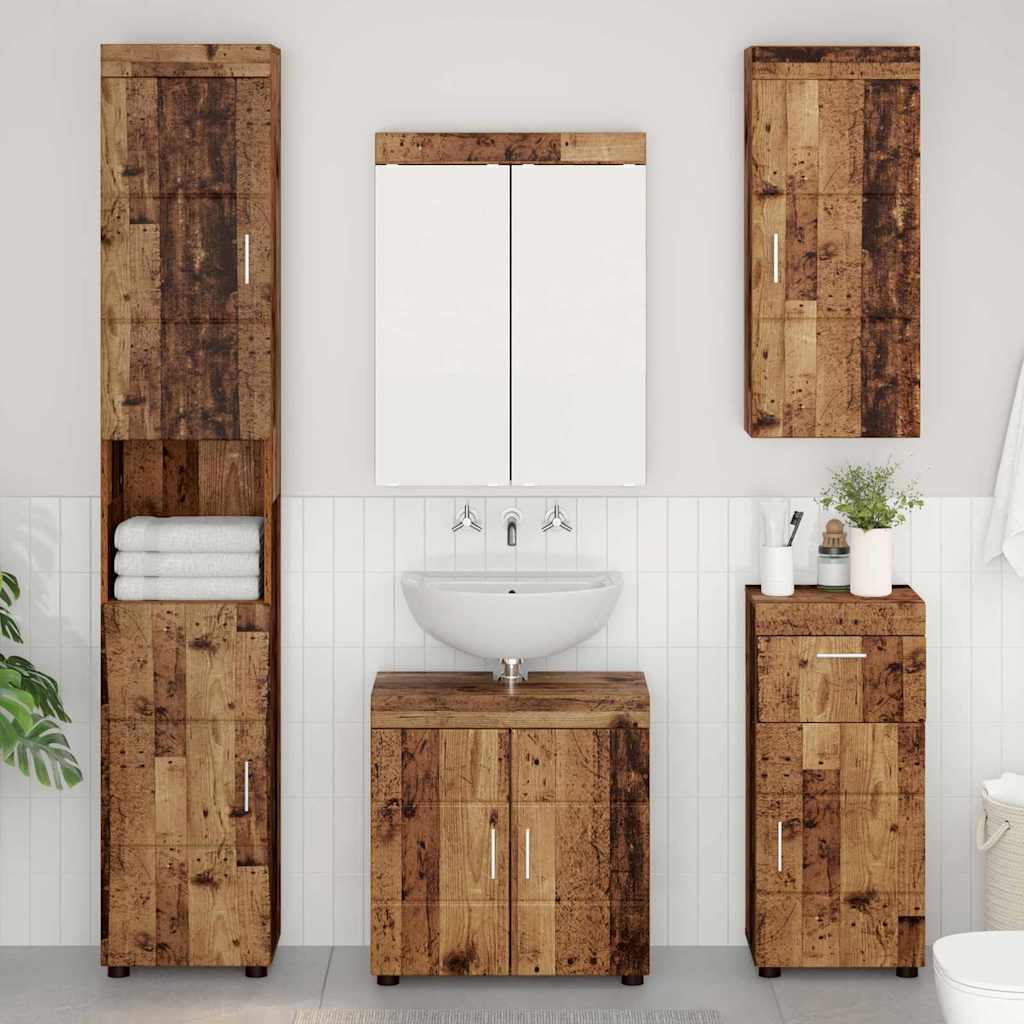 Badkamermeubelset TULUM 5 pcs Oudhout 60 x 34 x 63 cm