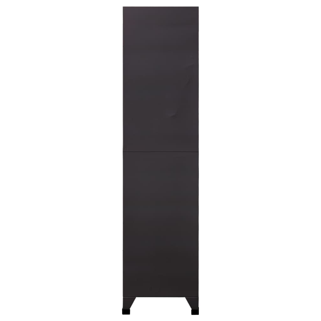 Lockerkast 90x45x180 cm staal antracietkleurig en rood – afbeelding 4