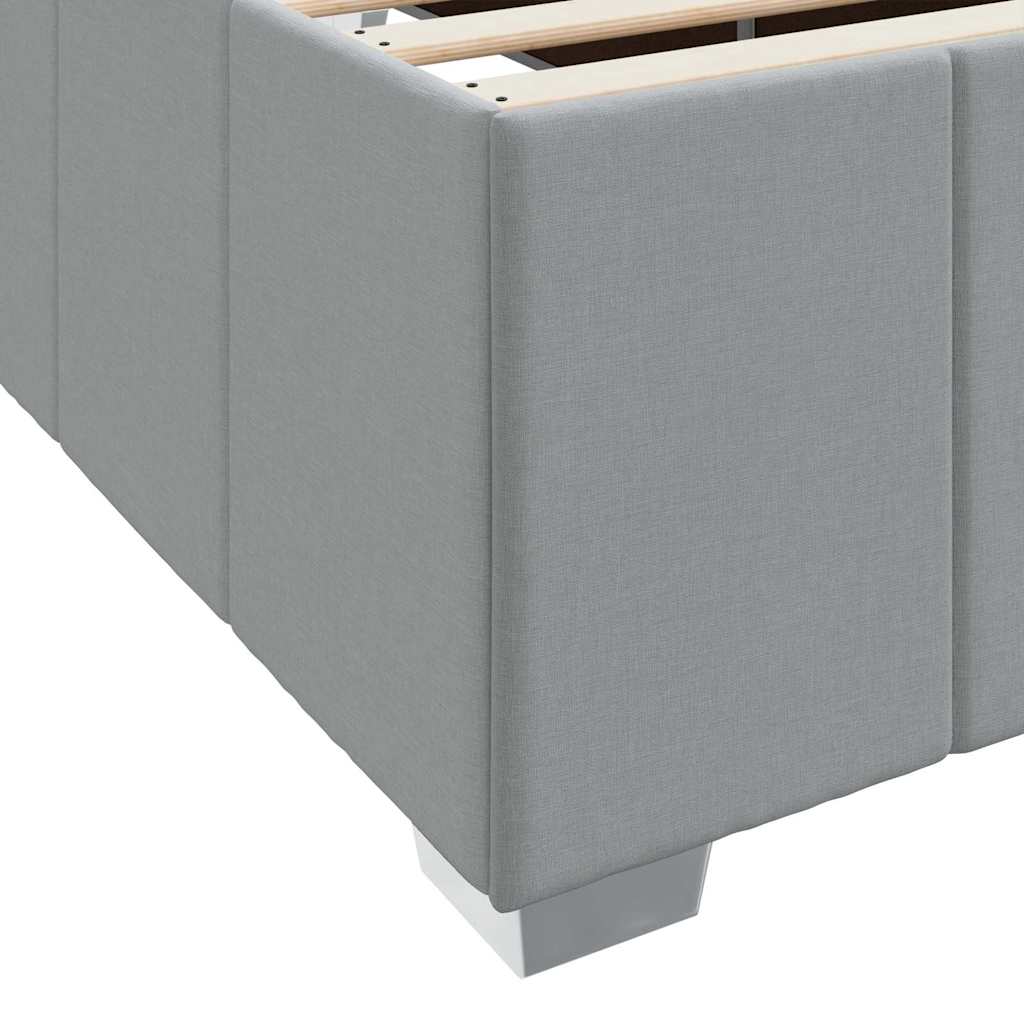 Bedframe met matras Lichtgrijs 80 x 200 cm Stof – afbeelding 10