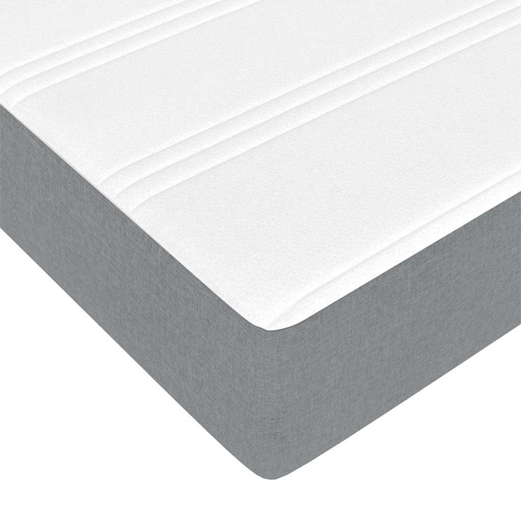 Bedframe met matras Lichtgrijs 80 x 200 cm Stof – afbeelding 11