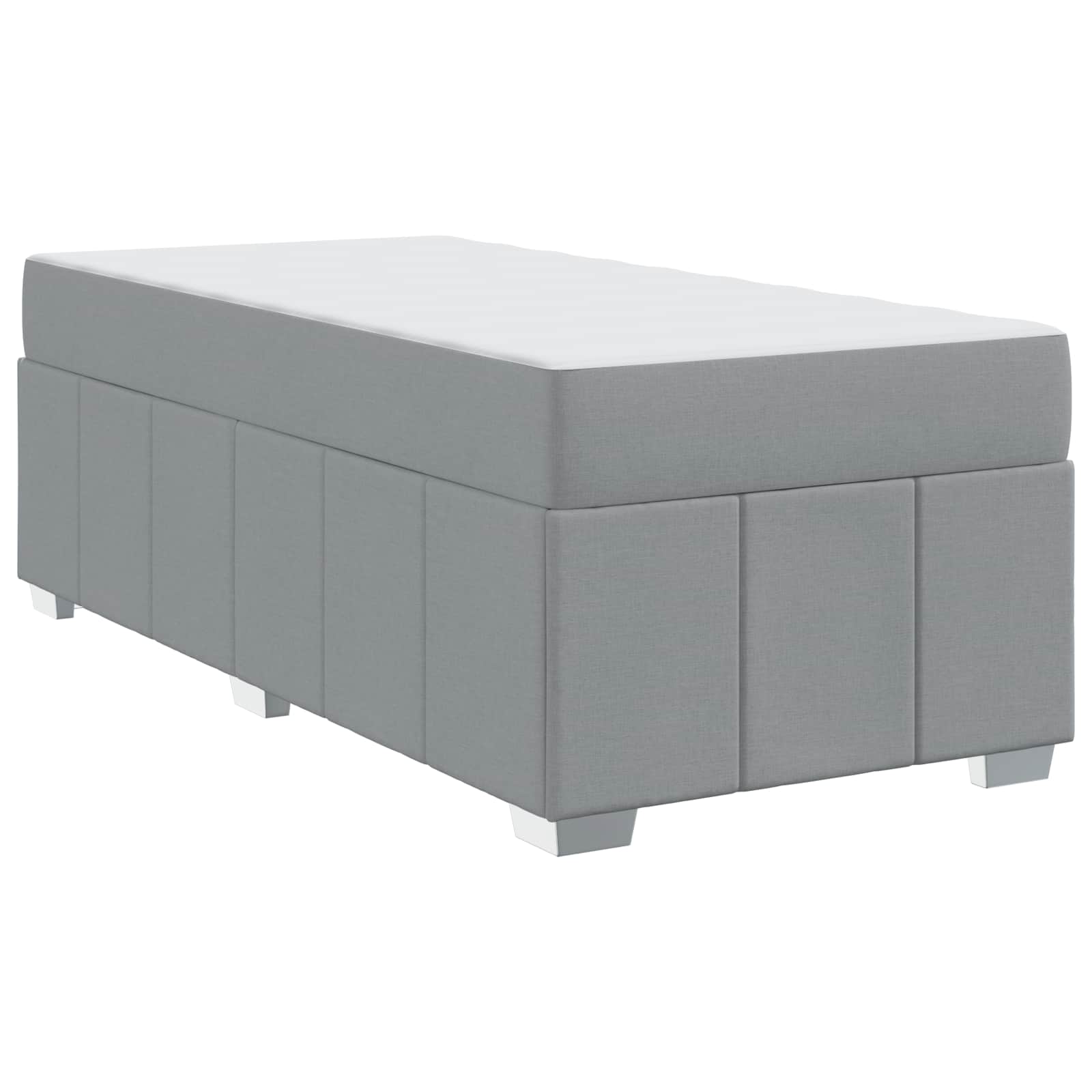 Bedframe met matras Lichtgrijs 80 x 200 cm Stof – afbeelding 4