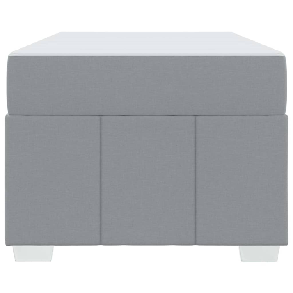 Bedframe met matras Lichtgrijs 80 x 200 cm Stof – afbeelding 7