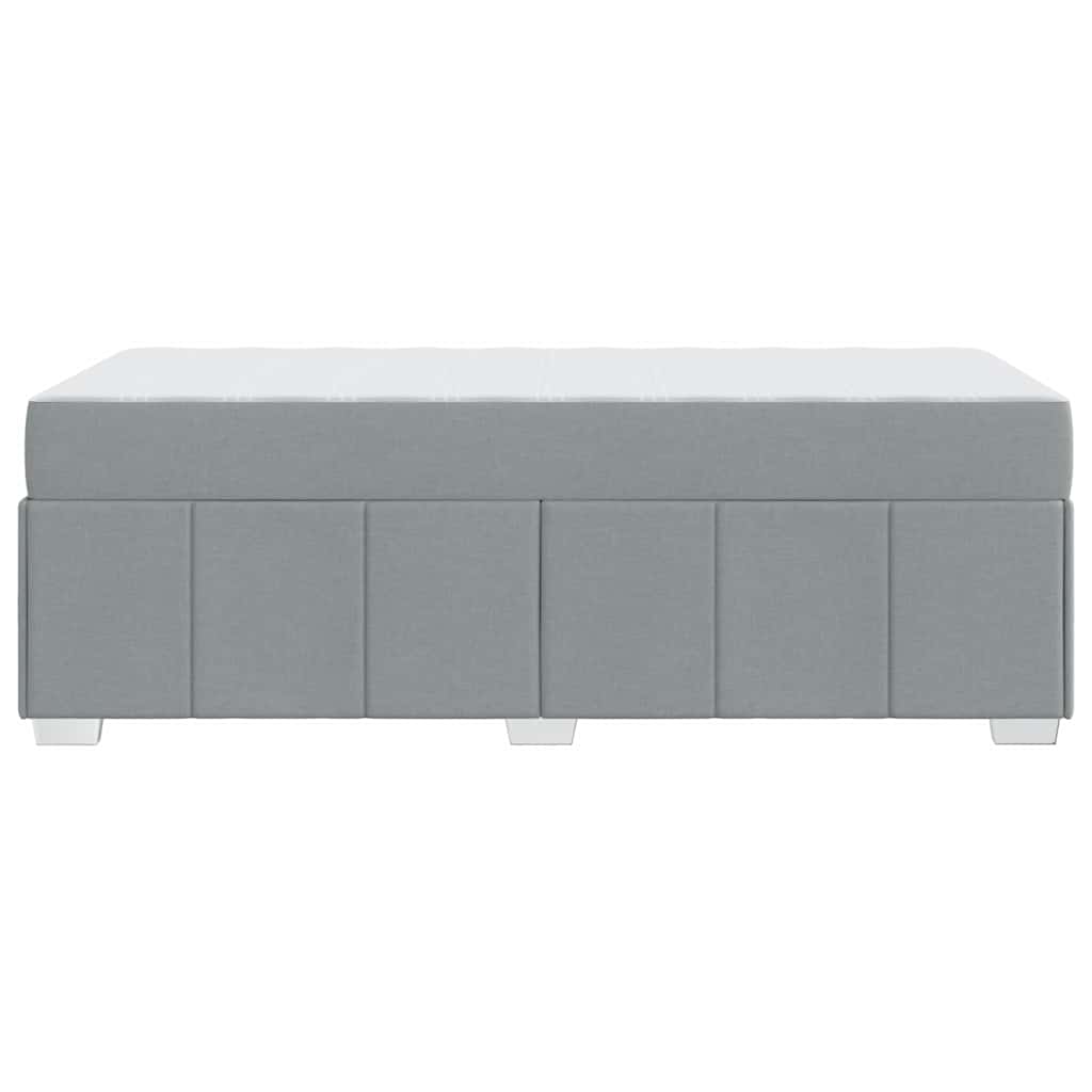 Bedframe met matras Lichtgrijs 80 x 200 cm Stof – afbeelding 8