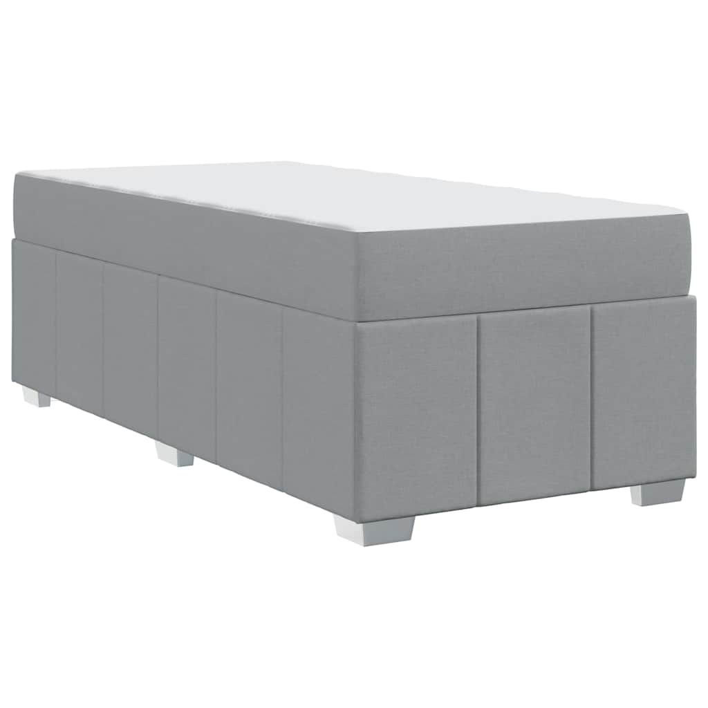 Bedframe met matras Lichtgrijs 80 x 200 cm Stof – afbeelding 9