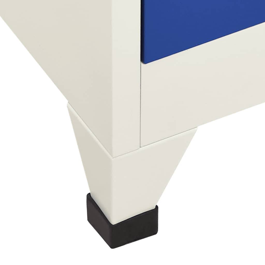 Lockerkast 90x40x180 cm staal grijs en blauw – afbeelding 6
