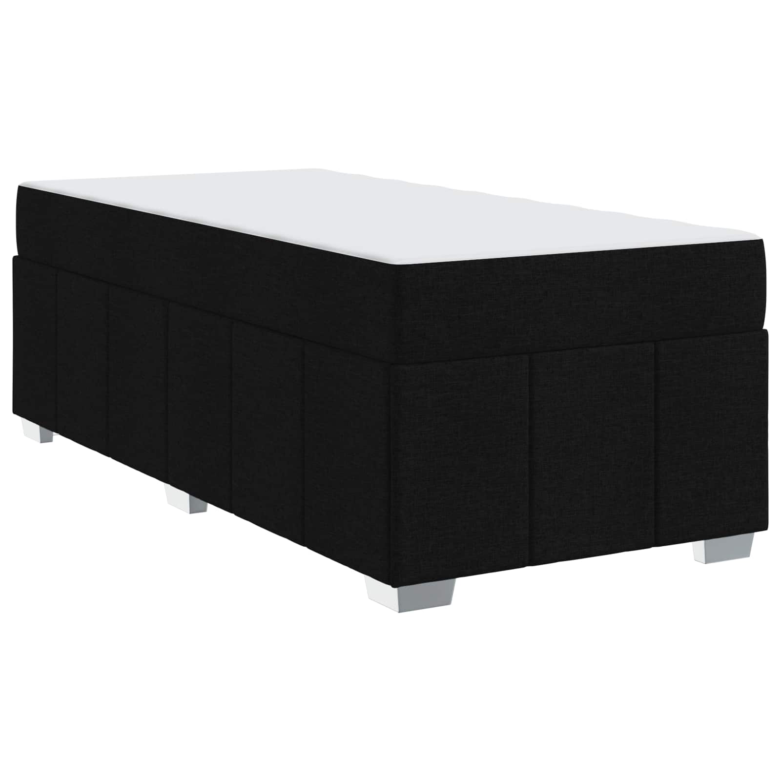Bedframe met matras Zwart 90 x 200 cm Stof – afbeelding 2