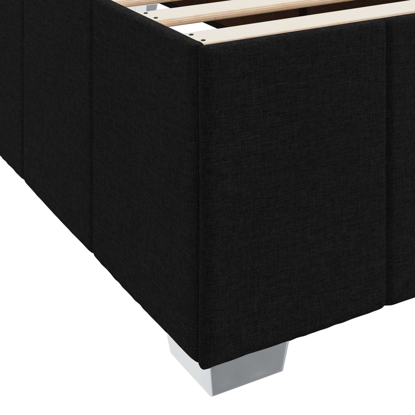 Bedframe met matras Zwart 90 x 200 cm Stof – afbeelding 9