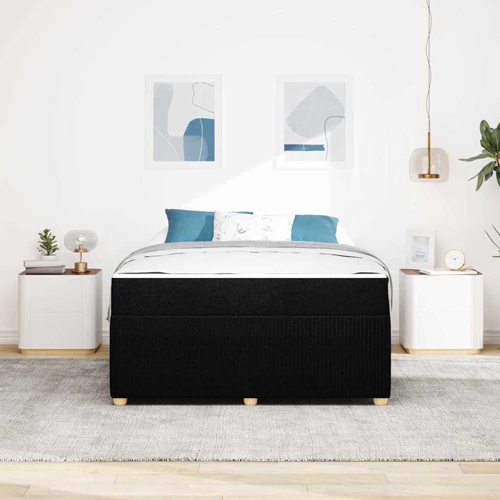 Bedframe met matras Zwart 140 x 200 cm Stof – afbeelding 3