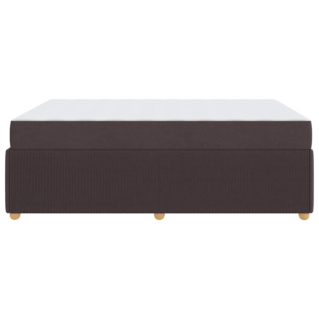 Bedframe met matras Donkerbruin 160 x 200 cm Stof – afbeelding 6
