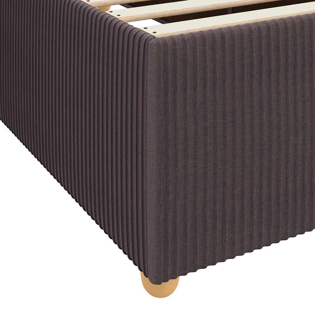 Bedframe met matras Donkerbruin 160 x 200 cm Stof – afbeelding 8